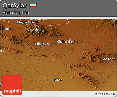 Physical Panoramic Map of Qarāylar