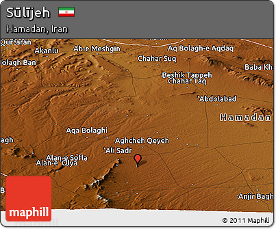 Physical Panoramic Map of Sūlījeh