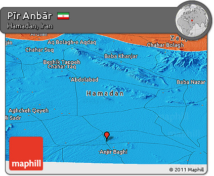 Political Panoramic Map of Pīr Anbār