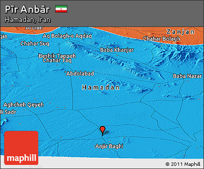 Political Panoramic Map of Pīr Anbār