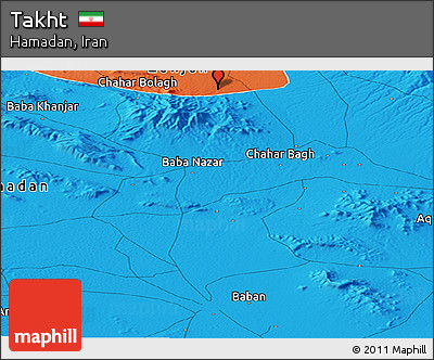 Political Panoramic Map of Takht
