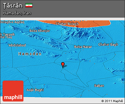 Political Panoramic Map of Ţāsrān