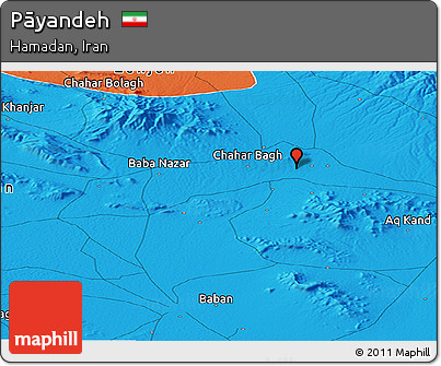 Political Panoramic Map of Pāyandeh