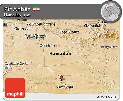 Satellite Panoramic Map of Pīr Anbār