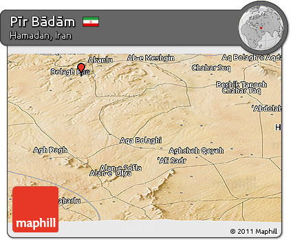 Satellite Panoramic Map of Pīr Bādām