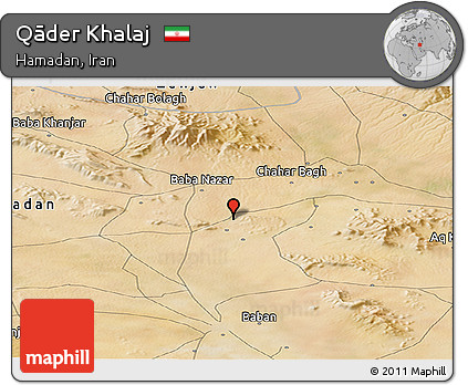 Satellite Panoramic Map of Qāder Khalaj