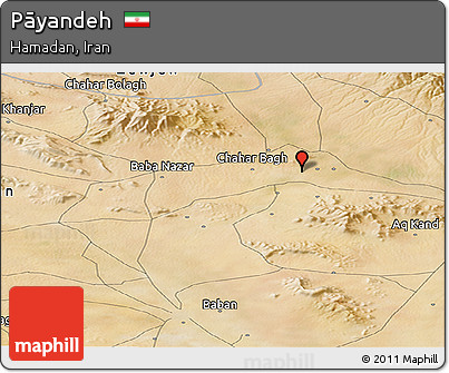 Satellite Panoramic Map of Pāyandeh