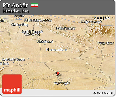 Satellite Panoramic Map of Pīr Anbār