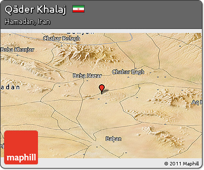 Satellite Panoramic Map of Qāder Khalaj
