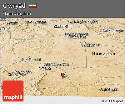 Satellite Panoramic Map of Owryād