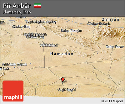 Satellite Panoramic Map of Pīr Anbār