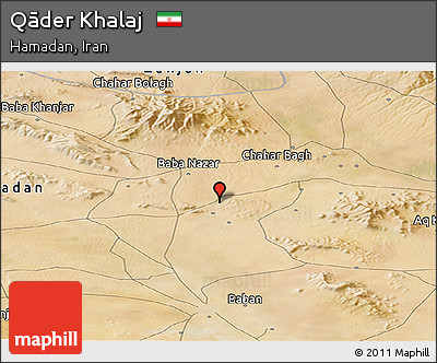 Satellite Panoramic Map of Qāder Khalaj