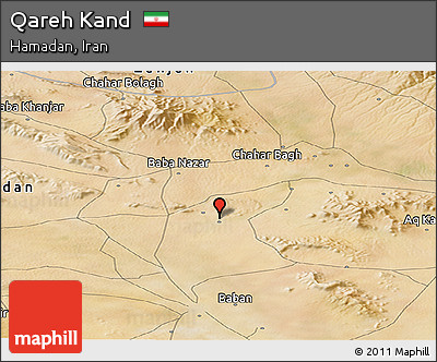Satellite Panoramic Map of Qareh Kand