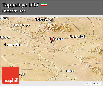 Satellite Panoramic Map of Tappeh-ye Dībī