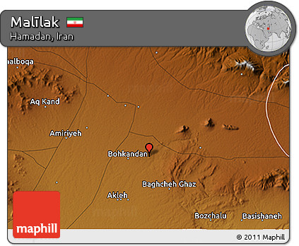 Physical 3D Map of Malīlak