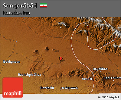 Physical 3D Map of Sonqorābād