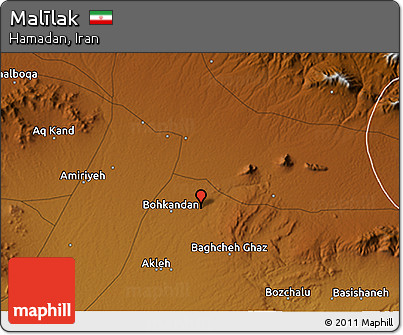 Physical 3D Map of Malīlak