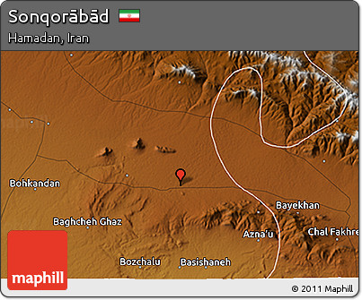 Physical 3D Map of Sonqorābād