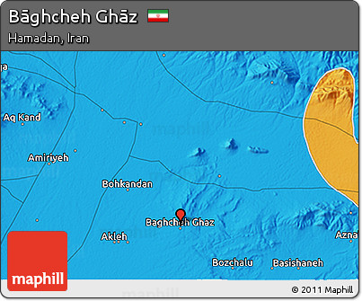 Political 3D Map of Bāghcheh Ghāz