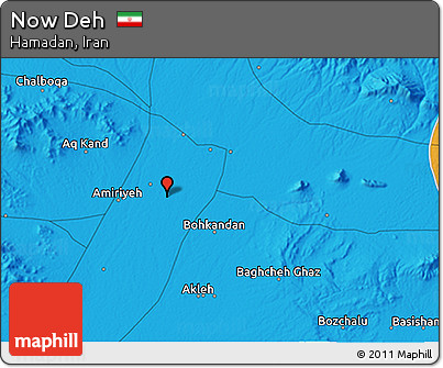 Political 3D Map of Now Deh