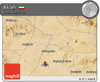 Satellite 3D Map of Akleh