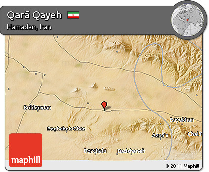 Satellite 3D Map of Qarā Qayeh
