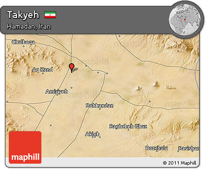 Satellite 3D Map of Takyeh