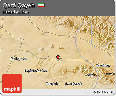 Satellite 3D Map of Qarā Qayeh