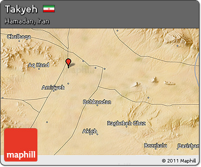 Satellite 3D Map of Takyeh