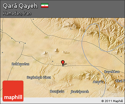 Satellite 3D Map of Qarā Qayeh