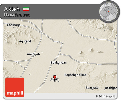 Shaded Relief 3D Map of Akleh