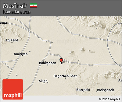 Shaded Relief 3D Map of Mesīnak