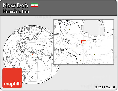 Blank Location Map of Now Deh