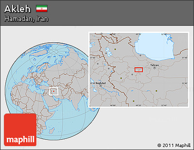 Gray Location Map of Akleh