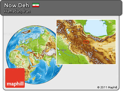 Physical Location Map of Now Deh