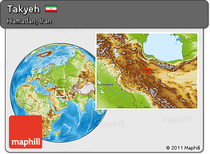 Physical Location Map of Takyeh