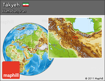 Physical Location Map of Takyeh