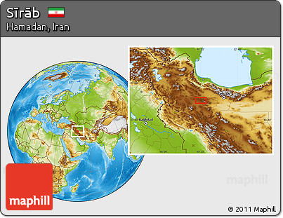 Physical Location Map of Sīrāb