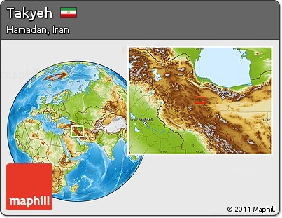 Physical Location Map of Takyeh