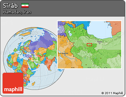 Political Location Map of Sīrāb