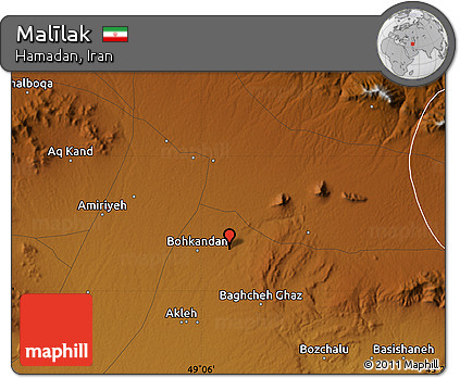 Physical Map of Malīlak