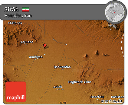 Physical Map of Sīrāb