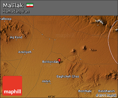 Physical Map of Malīlak