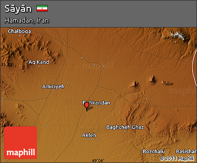 Physical Map of Sāyān