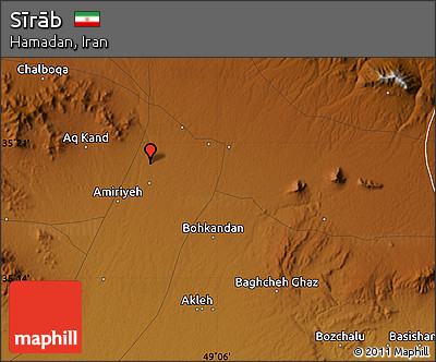 Physical Map of Sīrāb