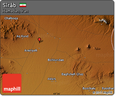 Physical Map of Sīrāb
