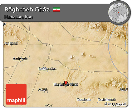 Satellite Map of Bāghcheh Ghāz