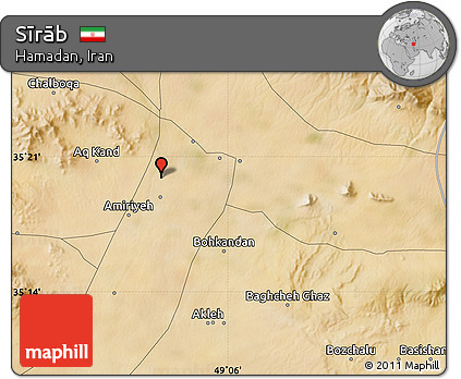 Satellite Map of Sīrāb