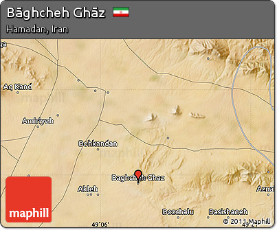 Satellite Map of Bāghcheh Ghāz