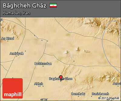 Satellite Map of Bāghcheh Ghāz